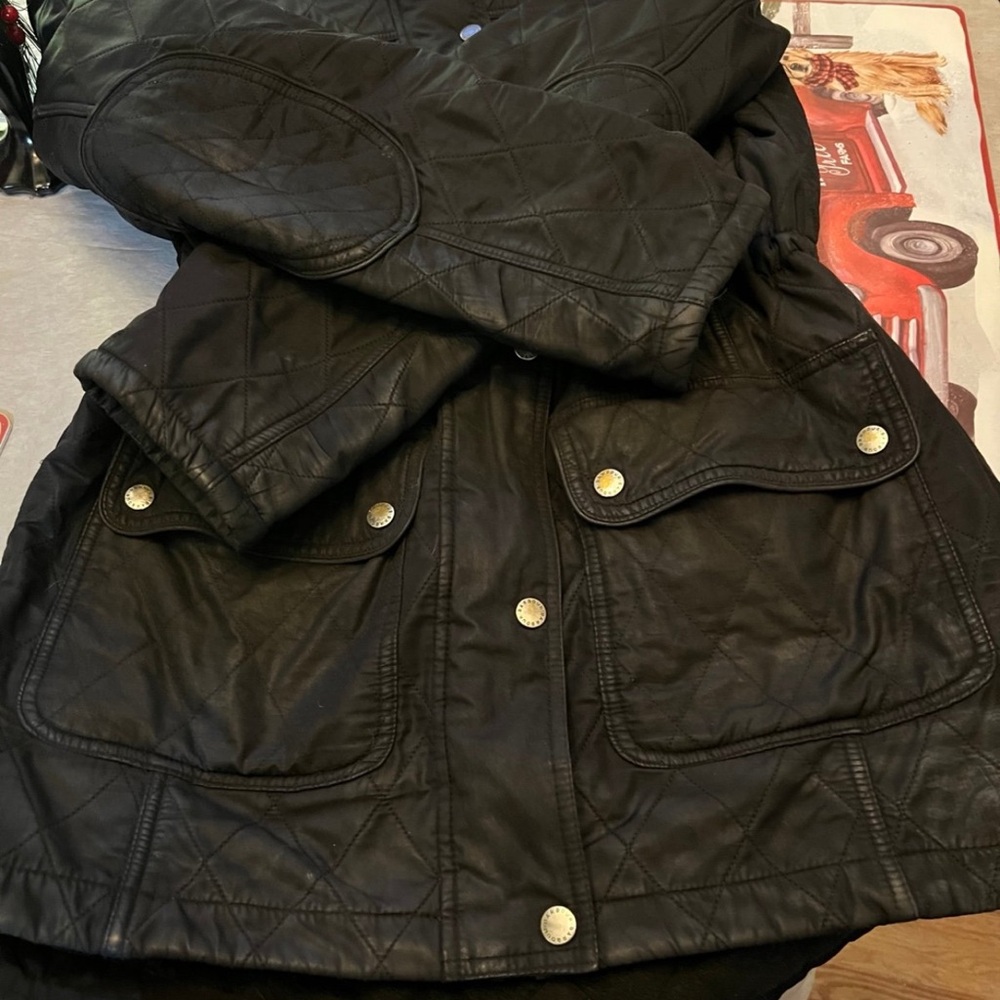 Barbour Areow Aronek Black Quilted Women's Jacket with draw string - Picture 6 of 8